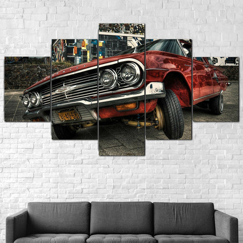 Lowrider Hop Car Wall Art Canvas Decor Printing