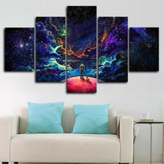 Luminous Space Journey Stars Galaxy Wall Art Canvas Decor Printing