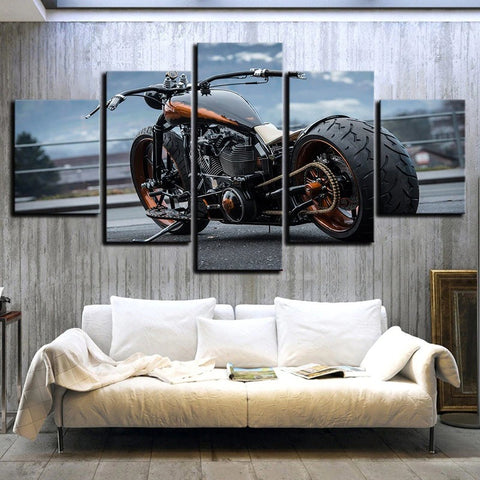 Luxury Retro Motorcycle Wall Art Canvas Decor Printing