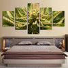 Image of Marijuana Cannabis 420 5 Piece Wall Art Canvas Decor Printing