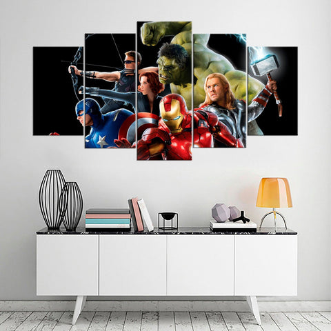 Avengers Hulk Iron Man Super Heroes Wall Art Canvas Decor Printing