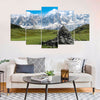Image of Meadows in the Mountains Alps Wall Art Canvas Decor Printing