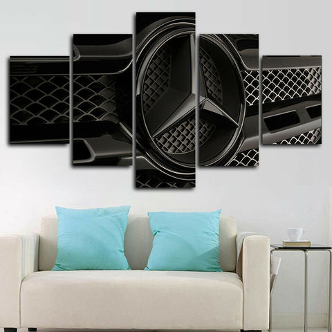 Mercedes Benz Logo Black Wall Art Canvas Decor Printing