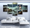 Image of Mermaid Mystical on the Beach Wall Art Canvas Decor Printing