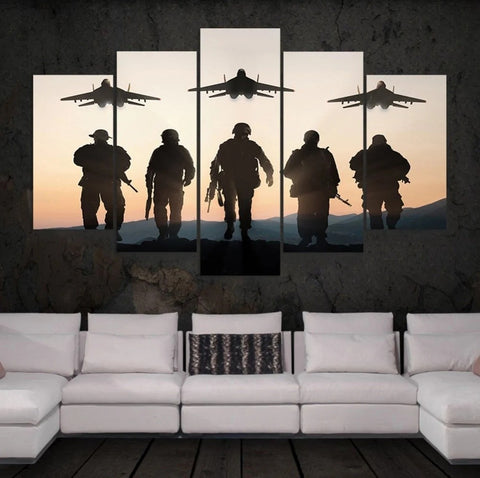 Military Armed Forcese Wall Art Canvas Decor Printing