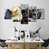 Image of Modern American Eagle Motorcycle Wall Art Canvas Decor Printing