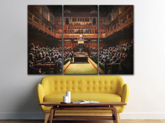 Monkeys Devolved Parliament Wall Art Canvas Print Decor