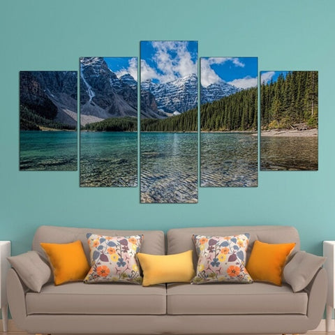 Moraine Lake in Banff National Park Wall Art Canvas Decor Printing