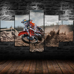 Motocross Dirt Bike Racing Wall Art Canvas Decor Printing