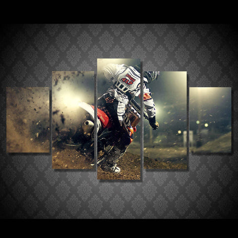 Motocross Racing Wall Art Canvas Decor Printing
