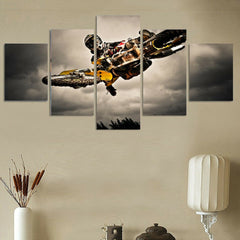 Motocross Stunt Bike Rider Wall Art Canvas Decor Printing