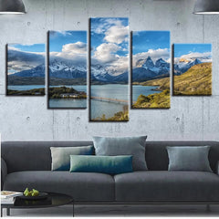 Mountain River Lake National Park Wall Art Canvas Decor Printing