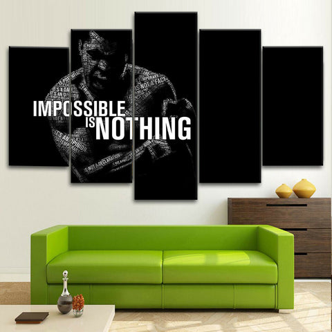 Muhammad Ali Motivation Quote Wall Art Canvas Decor Printing