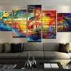 Image of Music Note Colorful Abstract Wall Art Canvas Decor Printing