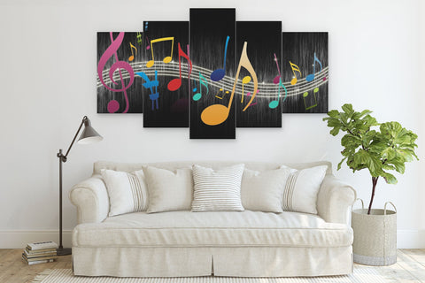 Musical Notes Music Lovers Wall Art Canvas Decor Printing