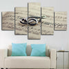 Image of Musical Notes Music Wall Art Canvas Decor Printing