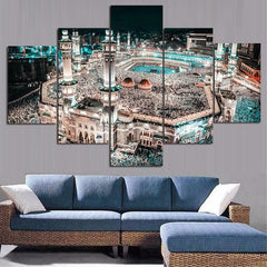 Muslim Islam Saudi Arabia Mecca Mosque Wall Art Canvas Decor Printing