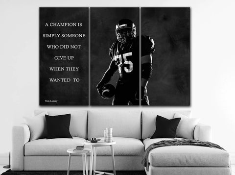 New England Patriots Tom Brady Motivation Wall Art Canvas Print Decor