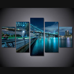 New York City Night Light Wall Art Canvas Decor Printing