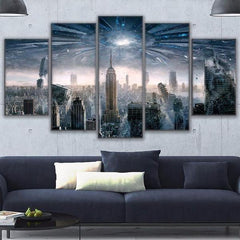 New York In A Movie Scene Wall Art Canvas Decor Printing