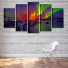 Northern Lights Aurora Borealis Wall Art Canvas Decor Printing