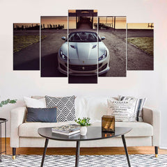 Novitec White Super Car Wall Art Canvas Decor Printing