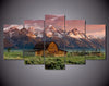 Image of Old Barn Grand Teton Nature Wall Art Canvas Decor Printing