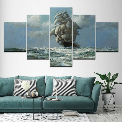 Old Sailing Ship Wall Art Canvas Decor Printing