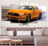 Image of Orange Ford Mustang Wall Art Canvas Decor Printing