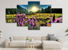Image of Orchids Field Sunrise Wall Art Canvas Decor Printing