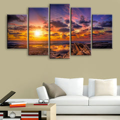 Perfect Beach Sunset Wall Art Canvas Decor Printing