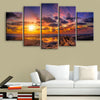 Image of Perfect Beach Sunset Wall Art Canvas Decor Printing