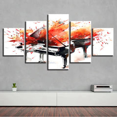 Piano Abstract Graffiti Wall Art Canvas Decor Printing