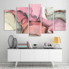 Image of Pink Abstract Multicolored Marble Wall Art Canvas Decor Printing
