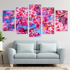 Pink Cherry Blossom Wall Art Canvas Decor Printing