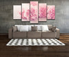 Image of Pink Flower Wall Art Canvas Decor Printing