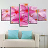 Image of Pink Frangipani Flower Wall Art Canvas Decor Printing