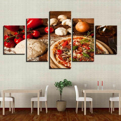 Homemade Pizza Food Wall Art Canvas Decor Printing