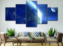 Planet Earth Universe Wall Art Canvas Decor Printing