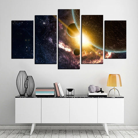 Planets Space Solar Galaxy Wall Art Canvas Decor Printing