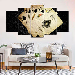 Playing Cards Blackjack Wall Art Canvas Decor Printing