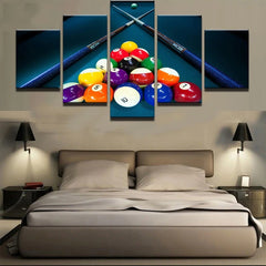 Pool & Billiards Balls Sports Wall Art Canvas Decor Printing