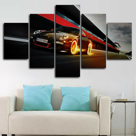 Porsche GT3 RS Sports Car Wall Art Canvas Decor Printing