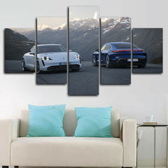 Porsche Taycan Turbo S Car Wall Art Canvas Decor Printing