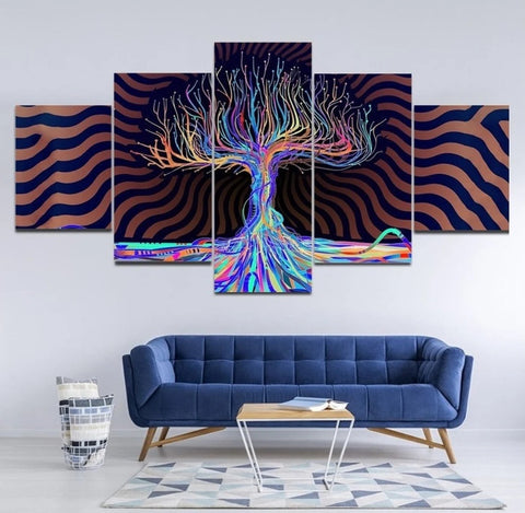 Psychedelic Tree Of Life Wall Art Canvas Decor Printing