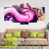 Image of Purple Gold Mint Luxury Marble Wall Art Canvas Decor Printing