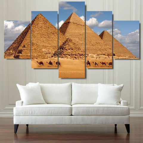 Pyramid Egypt Desert Wall Art Canvas Decor Printing