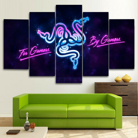 Razer Logo Gamer Wall Art Canvas Decor Printing