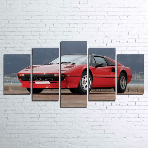 Red 77 Ferrari 308 GTS Car Wall Art Canvas Decor Printing