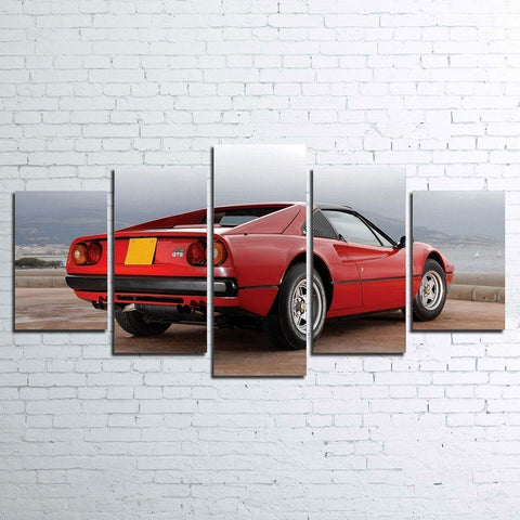 Red 77 Ferrari Car Wall Art Canvas Decor Printing